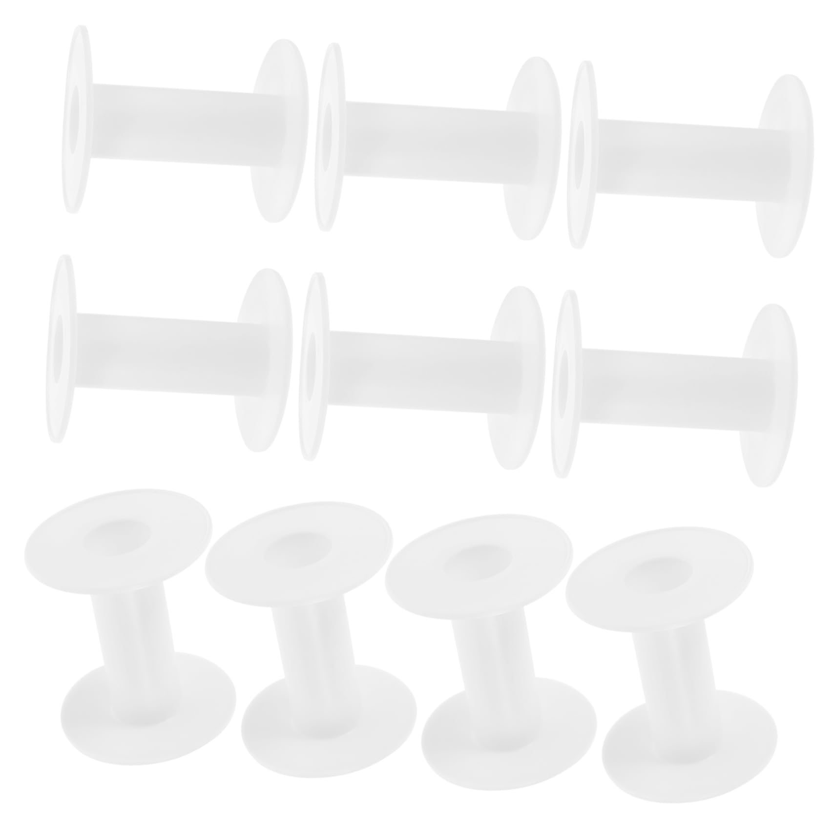 VILLCASE 5 Set Bobina Bobine di Tavola di Avvolgimento Bobine da Ricamo Retrattile Piccolo Handmade Bobine Vuote Resistenti all'Usura Accessorio Plastica 10 Pezzi * 5