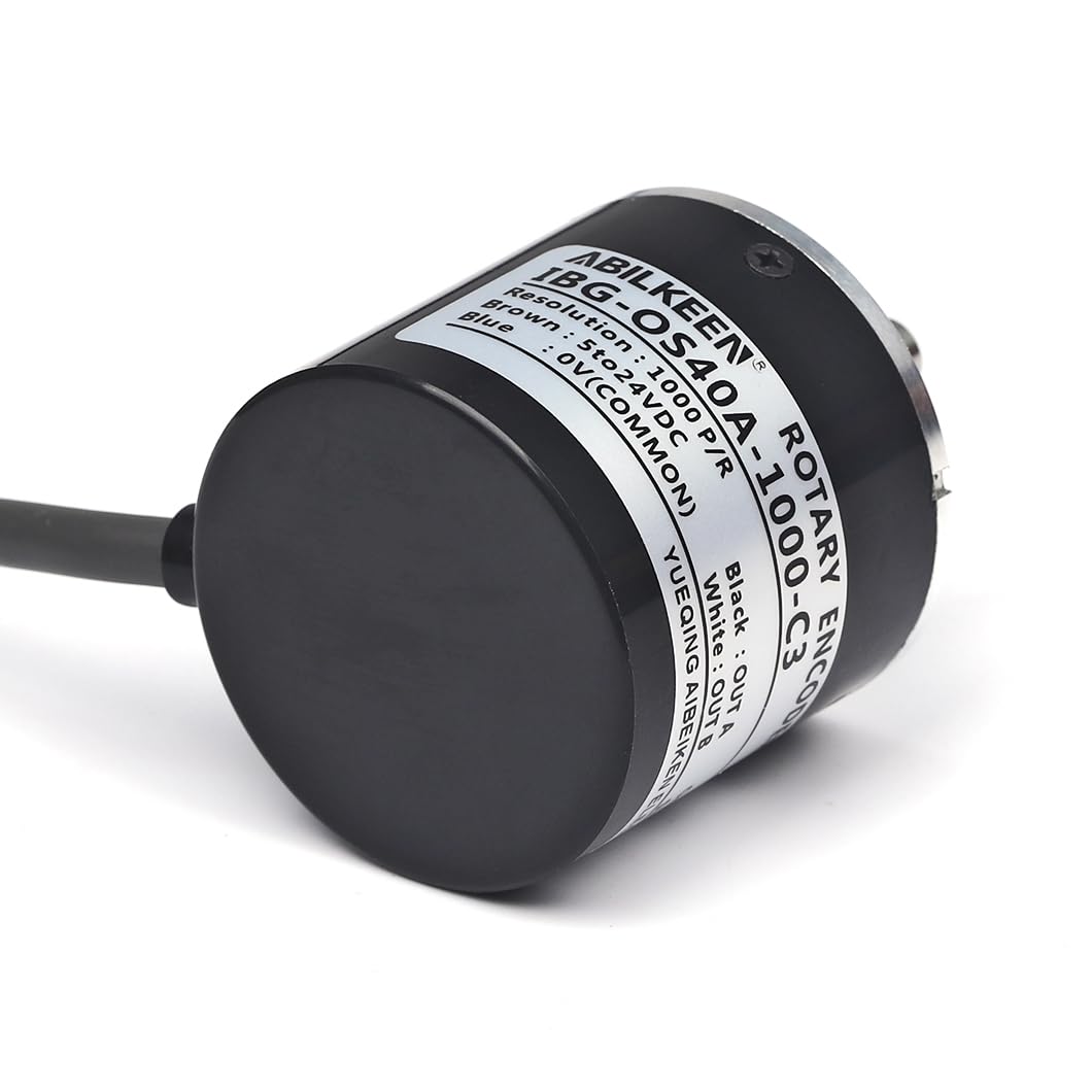 Encoder rotatorio incremental universal de 40 mm de diámetro exterior, serie E6B2, magnetoeléctrico, eje sólido de 6 mm, 5000 PPR(1024 PPR,Magneto Electric,NPN Output)