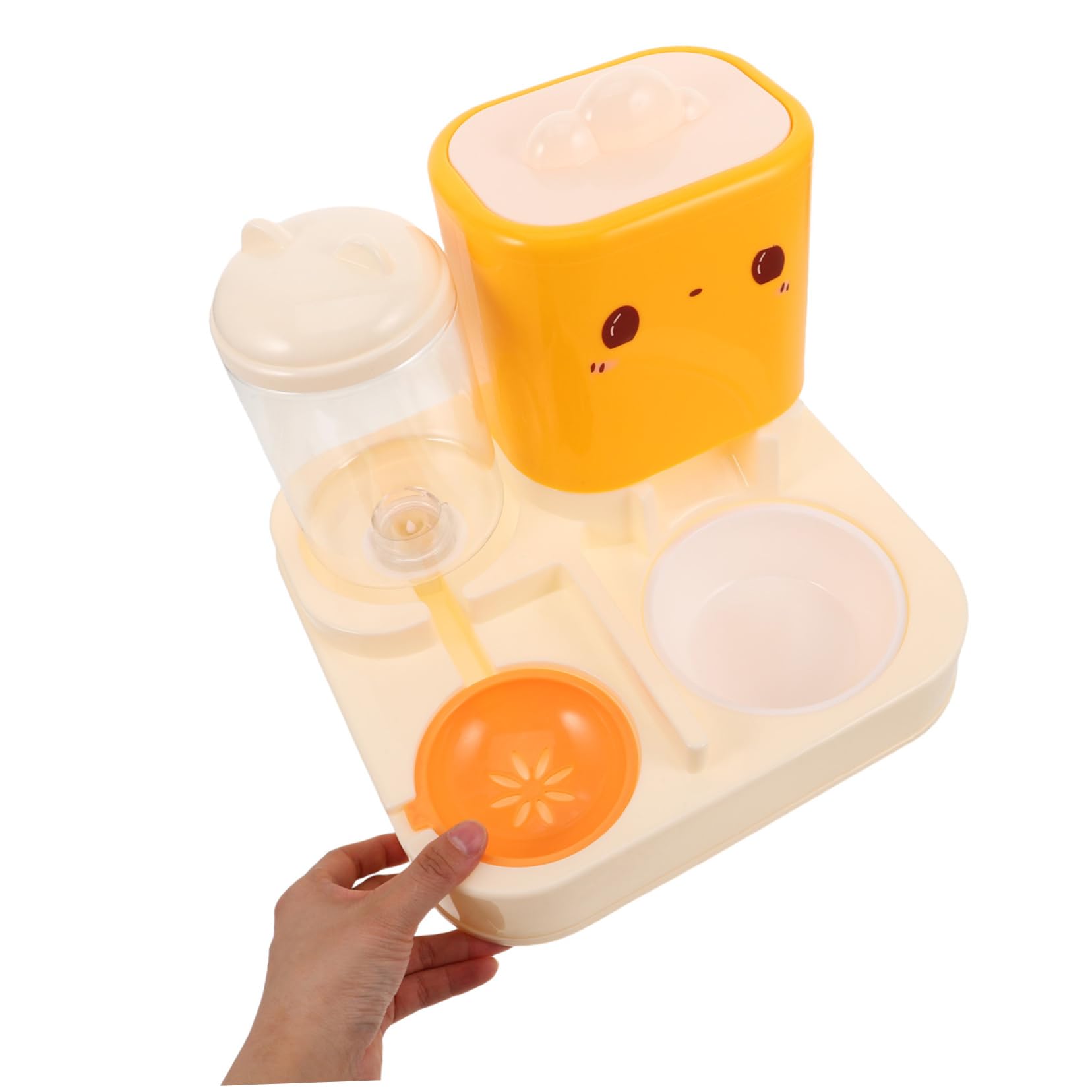 VICASKY Mangeoire et Abreuvoir pour Chat Gamelle Double pour Chaton Distributeur Automatique Eau pour Chat Station Alimentation