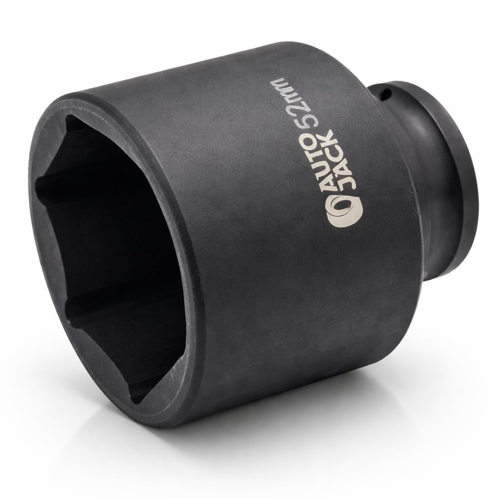 52Mm 1/2-Inch Drive 6-Point Impact Socket For Hub Nuts - Range Rover / Land Rover, Chrome Vanadium, Hardened & Corrosion-Resistant 5060504000604