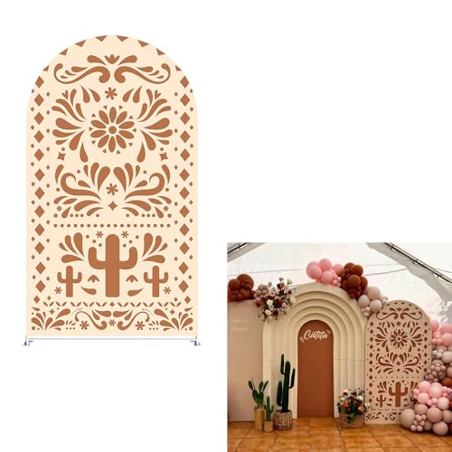 ittsmnt Mexican Fiesta Theme Arch Backdrop Cover Baptism Baby Shower Arch Stretchy Fabric Covers Wedding Bridal Event Birthday Parties Decorations (