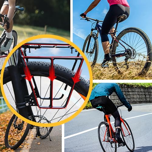 Shurhome Light Weight Metal Front Rack Bicycles Front Fork Rack Mountain Bike Front Rack for Carrying Cargo On Rough Terrain