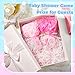 Pickmesh 24 Sets Baby Shower Party Favors, 30g Loofah Sponge Bulk with Tags Kit, Table Centerpieces for Boys Girls Baby Shower Gender Reveal Party Game Prize Return Gift (Pink)
