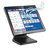 MUNBYN 17-inch POS-Touch-Screen-Monitor, POS-System-for-Small-Business, Multi-Touch Monitor, 400 nits True Flat Seamless Capacitive LED, VGA/HDMI Input for Office, POS, Restaurant, No Driver Required