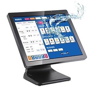 MUNBYN 17-inch POS-Touch-Screen-Monitor, POS-System-for-Small-Business, Multi-Touch Monitor, 400 nits True Flat Seamless Capacitive LED, VGA/HDMI Input for Office, POS, Restaurant, No Driver Required