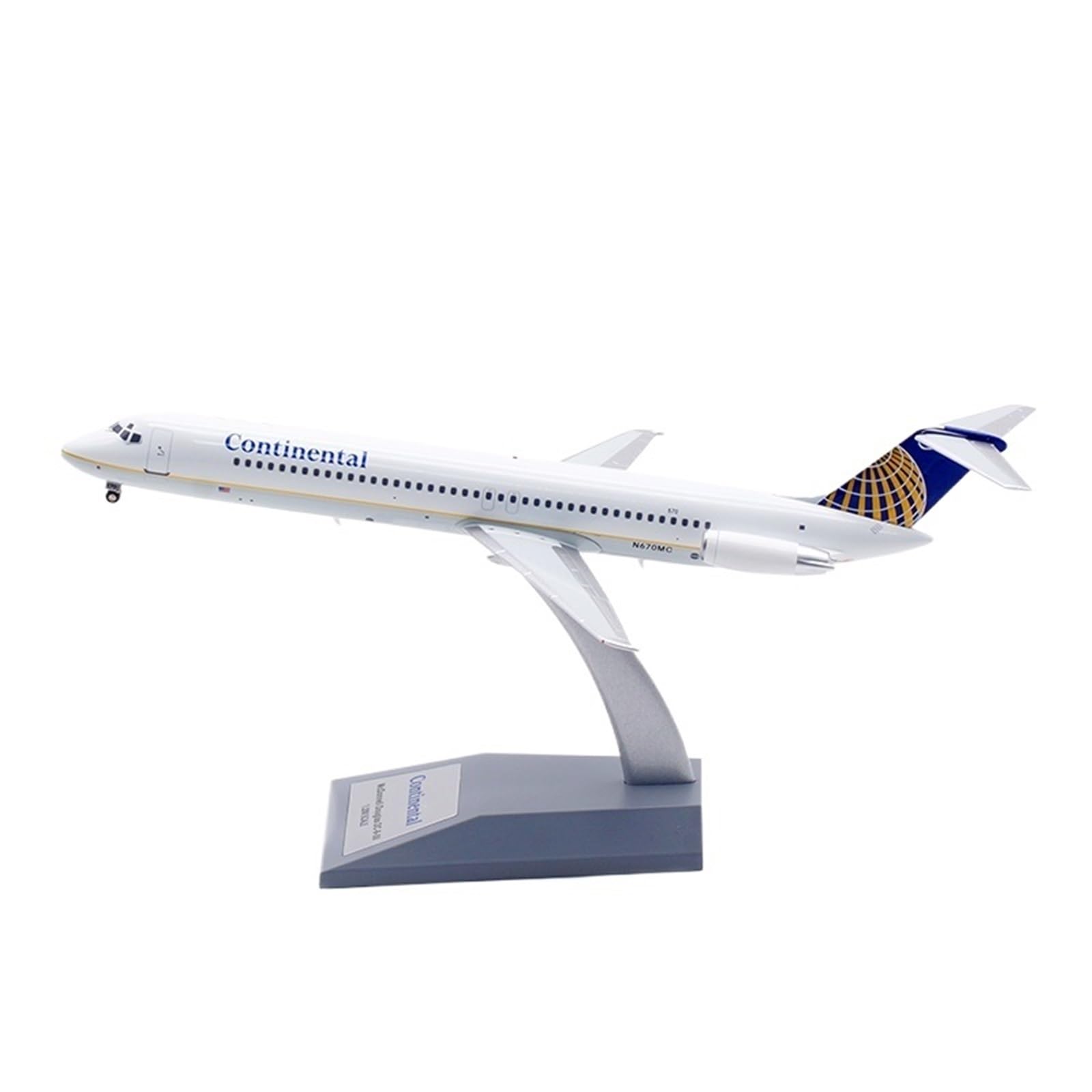 Repliki modeli samolotów 20CM dla Continental Airlines McDonnell Douglas DC-9-50 N670MC 1:200 odlewana replika samolotu model samolotu pasażerskiego samolot miniaturowy model samolotu