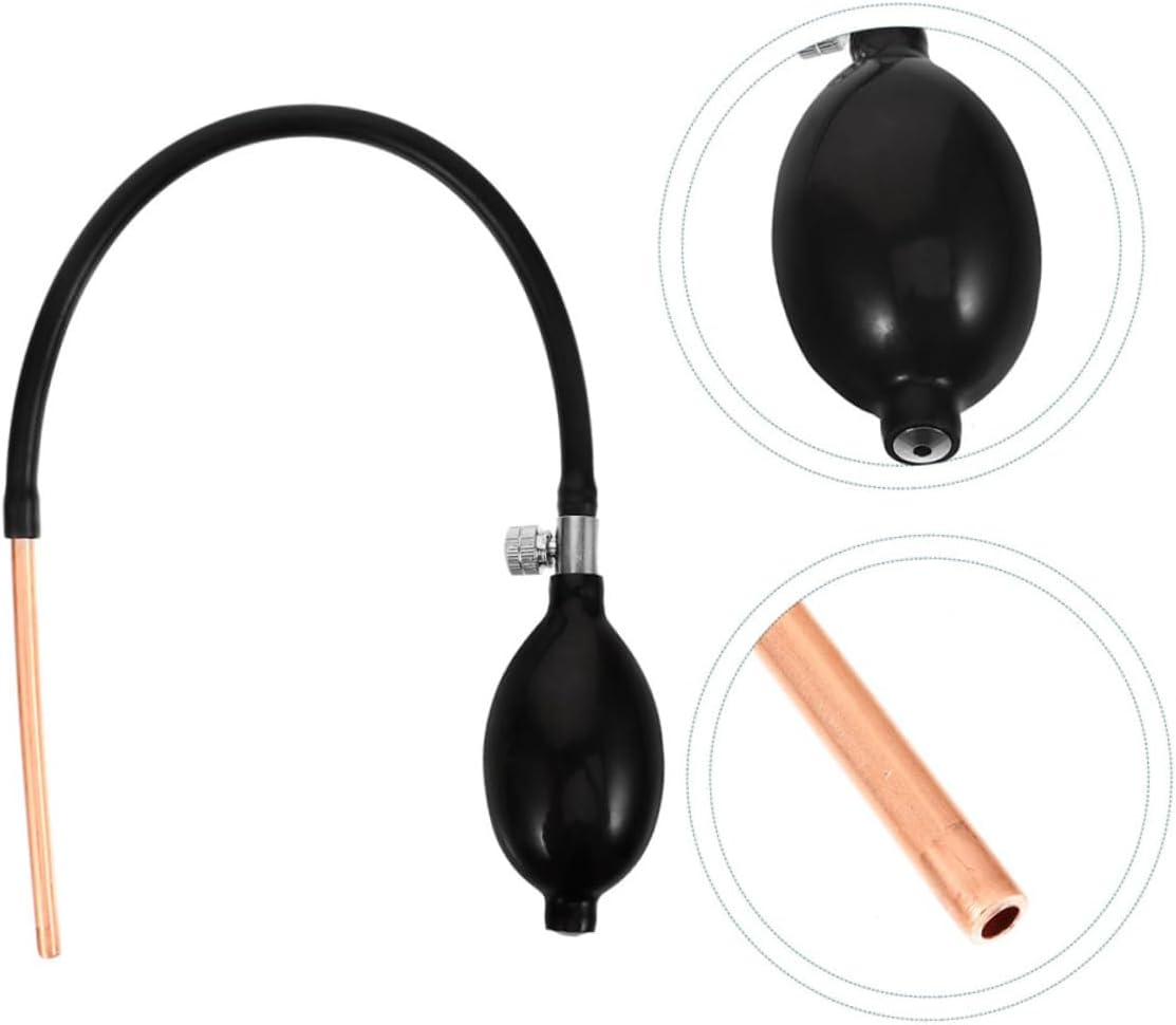 SHOWERORO 2pcs Sugar Blowing Pump Kit with Extended Copper Tube Versatile Sugar Blower Tools for Candy Art and Fondant Shaping and Unique Designs