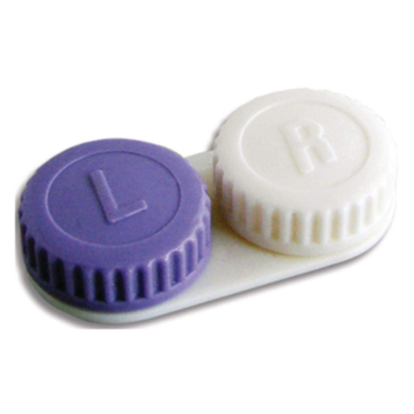 Sammons Preston - 45420 Contact Lens Case, Clearly Labeled Contact Case That Holds Weekly and Monthly Contacts, Labeled Left Eye and Right Eye, Different Colored Case for Reusable Contact Lenses : Health & Household