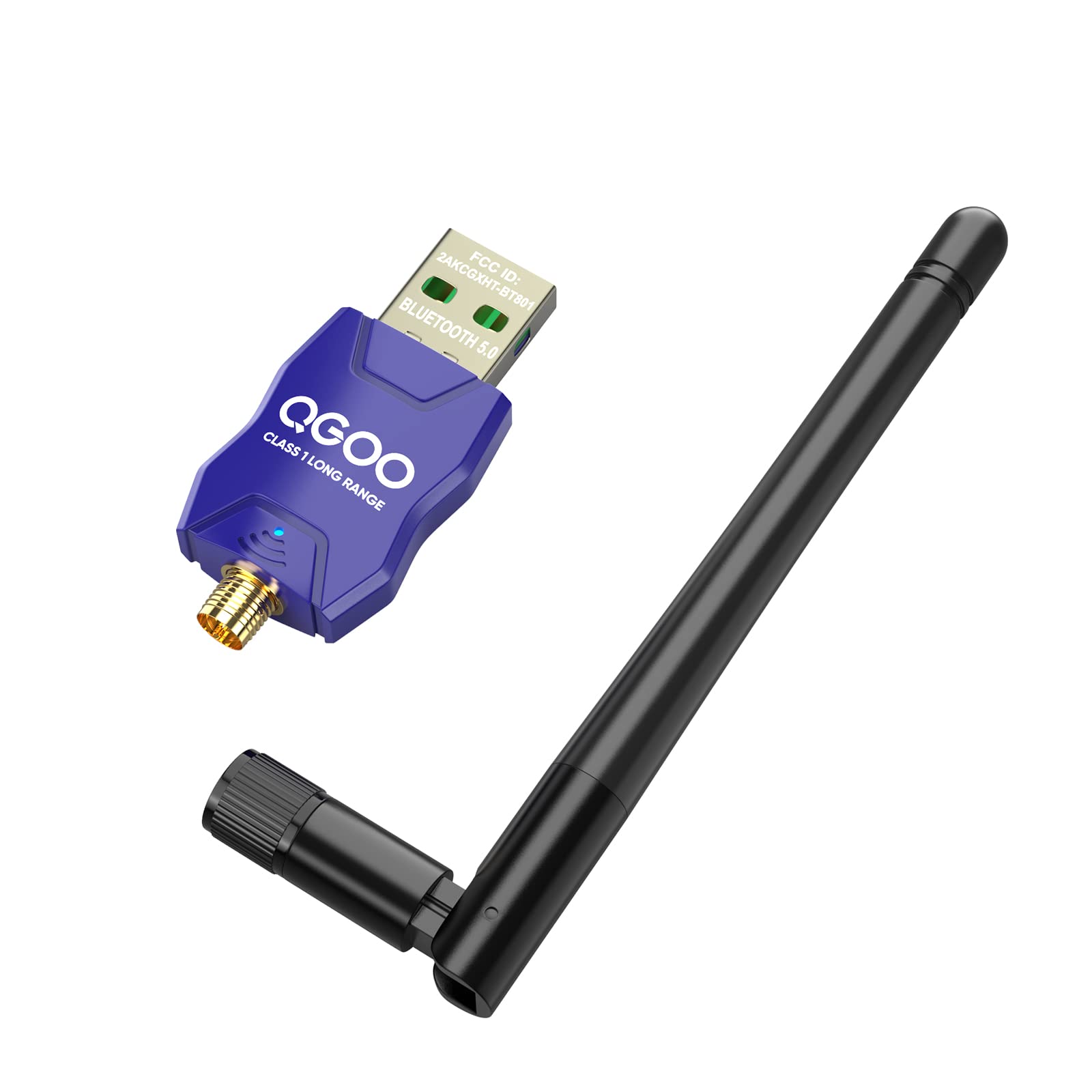 Long Range Bluetooth Adapter 4.2 for Desktop V1.0 EDR Support Windows 11(Teal Blue)