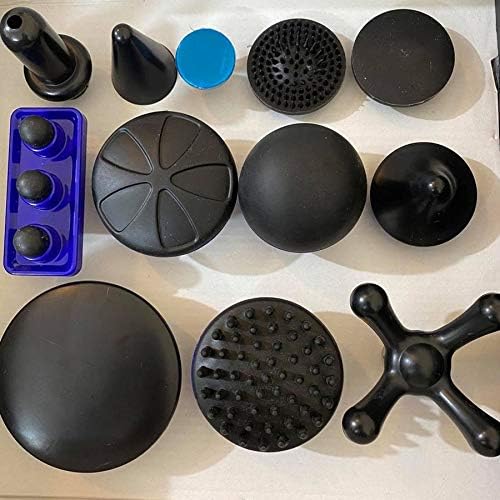 ACUWORLD Battery Powered Massage Gun Vibration With 12 Massage Attachments For Full Body Deep Tissue Muscle Body Relaxation Stiffness, Pain Relief Dual Grip Neck Shoulder Back Leg, Black ACUWORLD Battery Powered Massage Gun Vibration With 12 Massage Attachments For Full Body Deep Tissue Muscle Body Relaxation Stiffness, Pain Relief Dual Grip Neck Shoulder Back Leg, Black