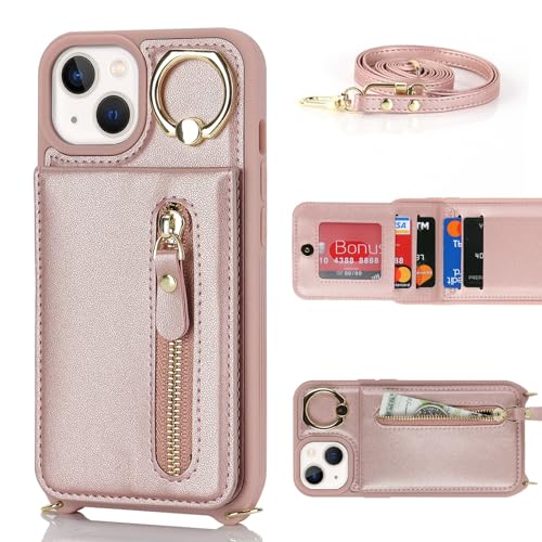 Zouzt for iPhone 13/14 Case with Cord and Card Holde - Image 3