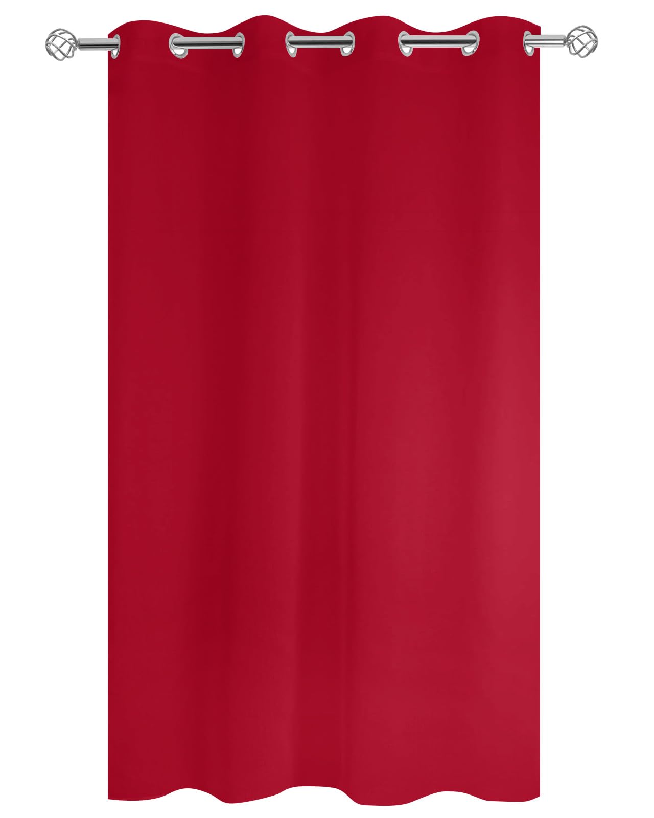 Litter Star Waterproof Outdoor Curtains for Patio Porch, Red Pure Color Grommet Curtain Panel Windproof Outside Curtains Tieback, Watercolor Weighted Window Treatment Drapes