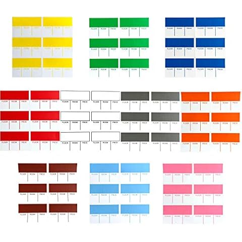 Tag-A-Room Color Coded Furniture Moving Labels, Moving Supplies Stickers 120 Count Cover