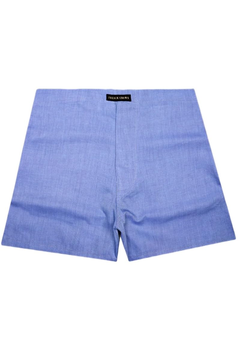 Carolina Blue Textured Oxford Premium Cotton Boxer-image-24