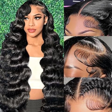 Smabuity 13x6 Body Wave Lace Front Wig Cover