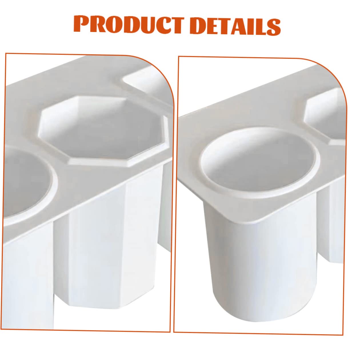 Portapenne da Scrivania in Plastica Bianca 2 Pezzi 3 Scomparti | Organizer da Tavolo per Desktop, Facile da Pulire, per Professionisti e Utenti Make-up