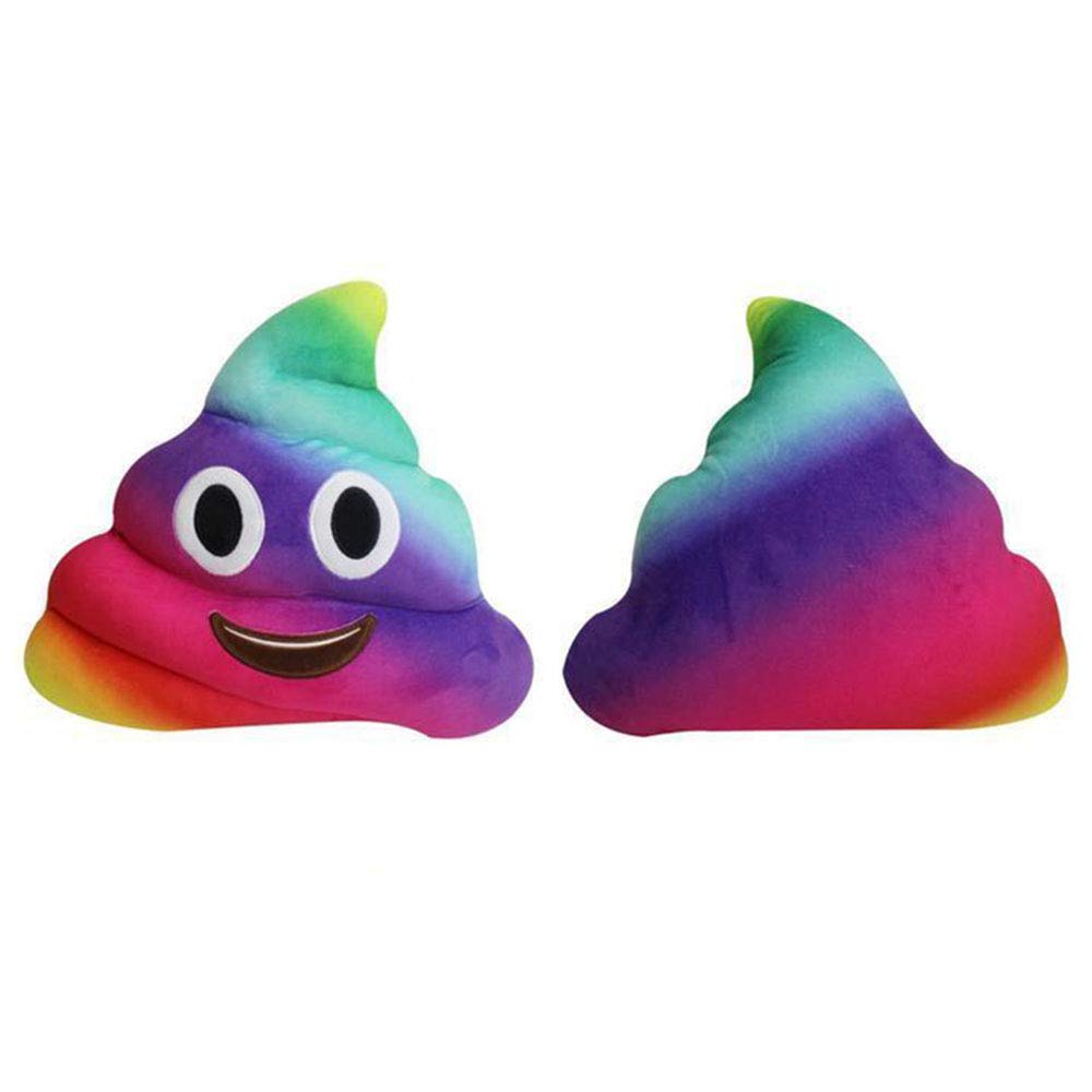 Rainbow Poo Emoji Cushion atelieryuwa.ciao.jp
