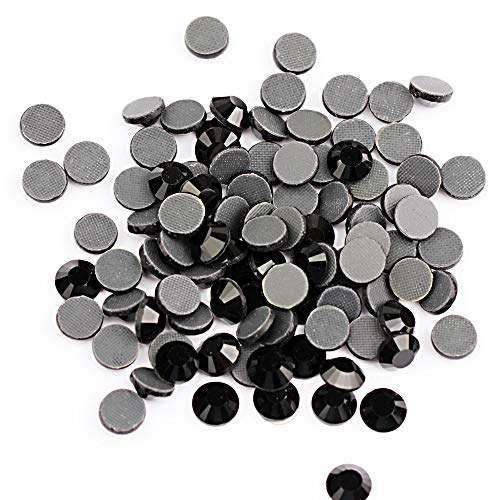 Image of beadsland Crystal Hotfix Rhinestone,Machine Cut Stone 1440pcs /pkg (Black,SS16 /4mm)