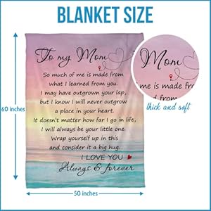 Giftsformomfromdaughterorsontomymomblanketthoughtfulmothersdayorbirthdaygiftcozypresentformothermamaormommywarmandsoftblanket50x60inches Urban Country Home Decor Gifts for mom from daughter or sonto my mom blanket thoughtful mothers day or birthday gift cozy present for mother mama or mommy warm and soft blanket 50×60 inches urban country home decor