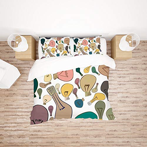 Parure de lit Long Twin 3 pièces avec 2 taies d'oreiller lit simple