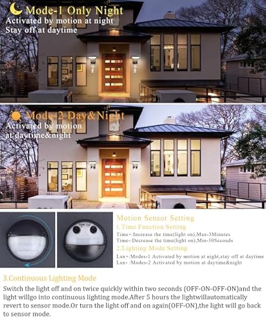 Modern Outdoor Light 24W Outdoor Wall Sconce 3000K