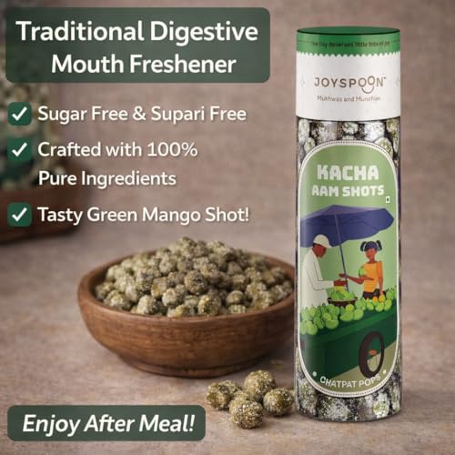 Image of JoySpoon Kacha Aam Shots Mukhwas 300g Mouth Freshener with Kaccha Aam & Mango Bite Candy Taste