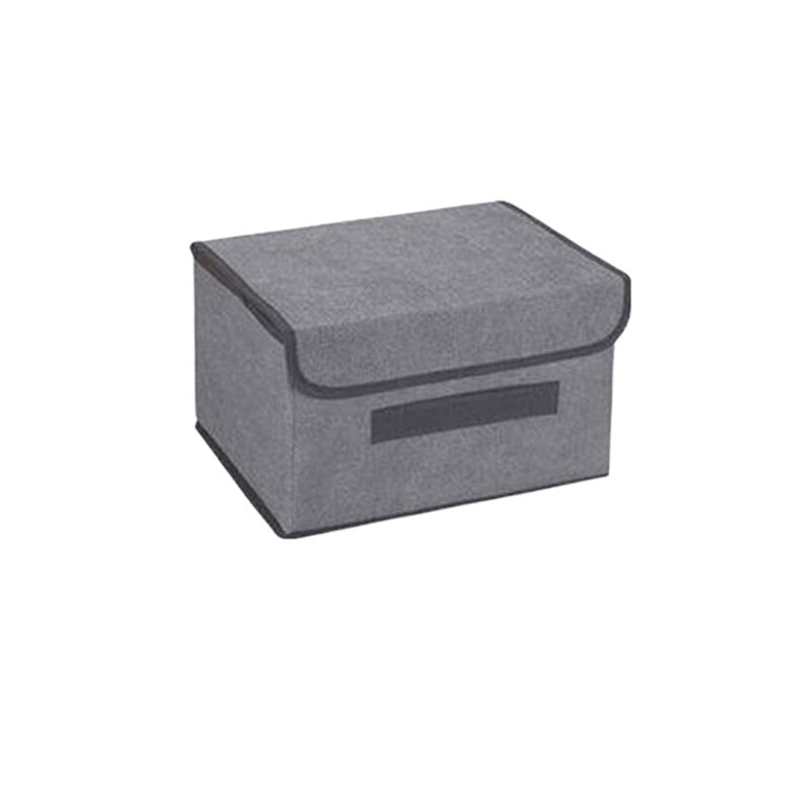 JINGYAN Storage Boxes Fold Storage Box Gray Home Supplies Clothing Underwear Sock And Organizer(Small)
