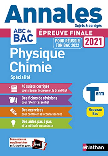Annales Bac 2021 Physique Chimie Term - Corrigé