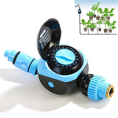 CNRGHS Water Timer, Home Watering Controller, Intelligent Watering Timer, Single Dial Solenoid Valve Irrigation Timing Watering Controller, Suitable for Garden, Grassland, Home