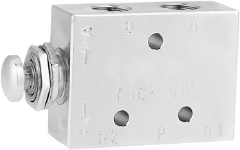 TAC2-41P 2 Position 3 Way Toggle Valve, Air Pneumatic Knob, Air Control ON/OFF Toggle Valve, Metal for CNC Machine Industrial Use