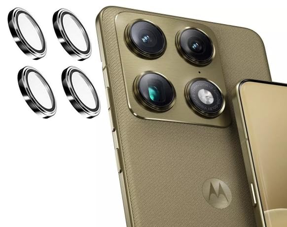 Image of [4 Pack Camera Lens Protector For Motorola Signature 5G Tempered Glass Metal Camera Rings / /Anti-Scratch /Case Friendly [SilverGrey]