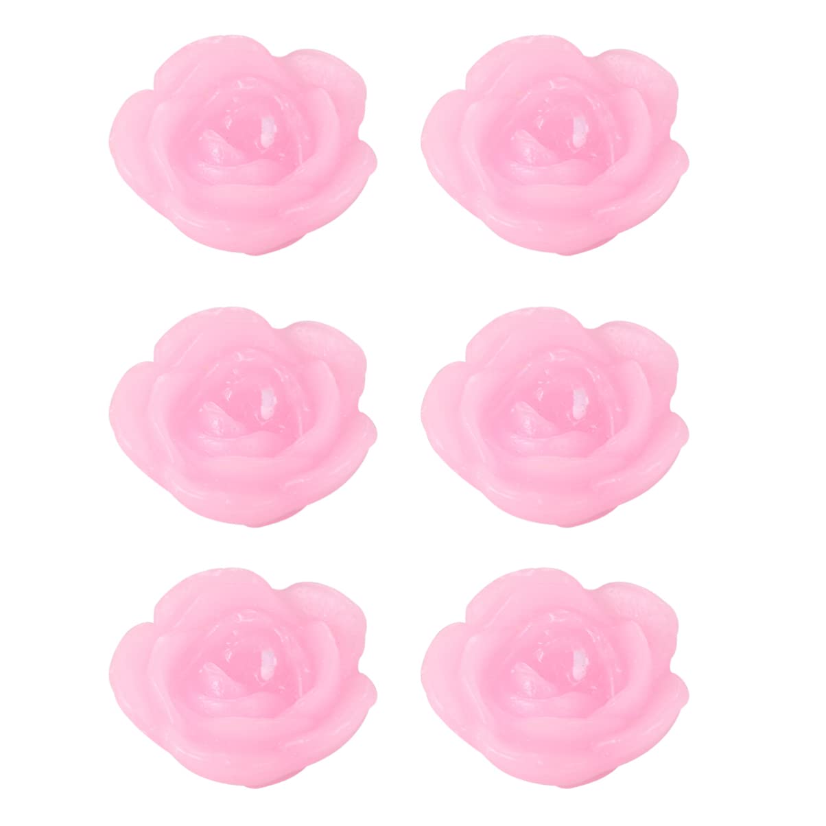 2 Juegos De Velas Flotantes Decorativas Con Forma De Rosa Para Decoración De Bodas (6 Unidades)