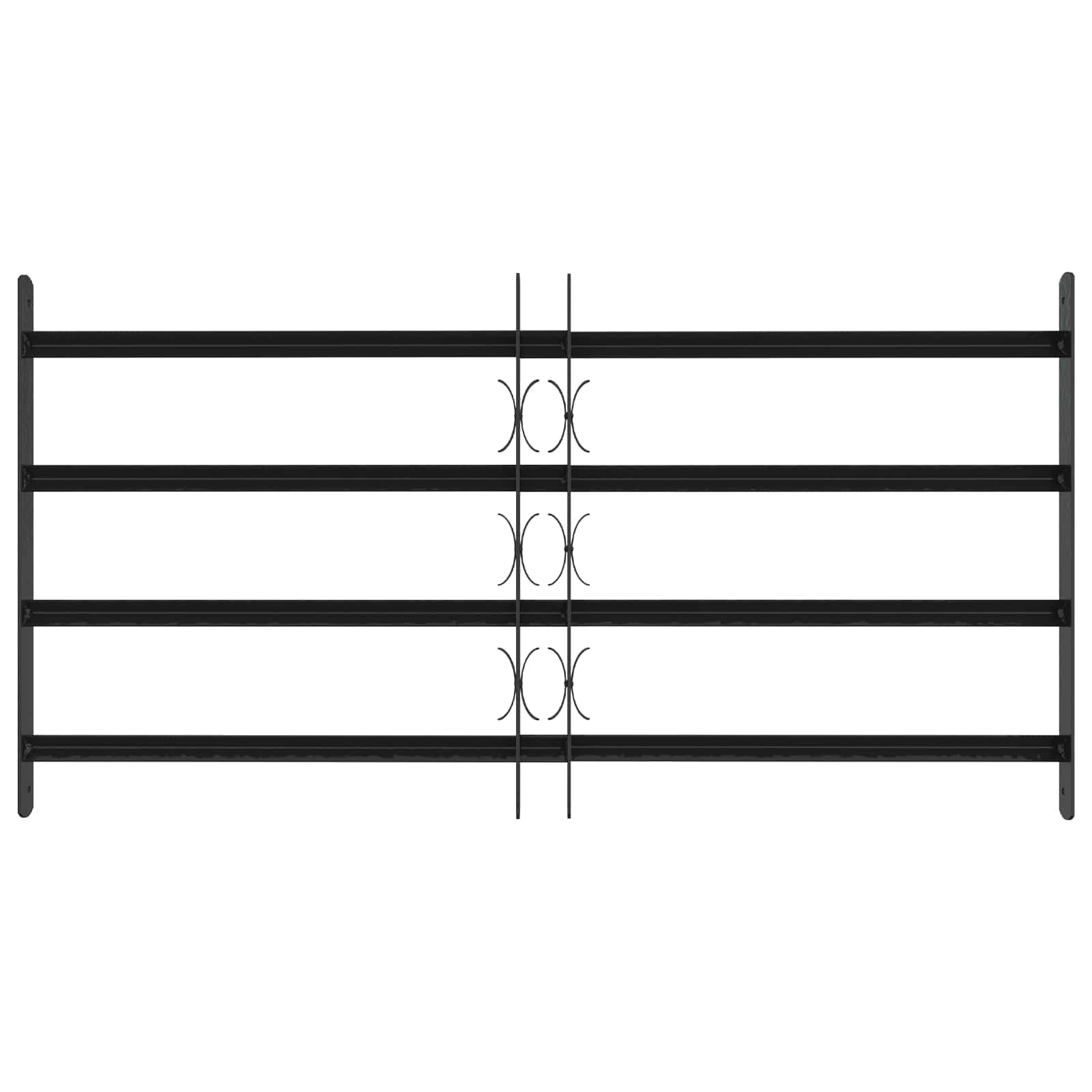 Reja de Seguridad para Ventanas con 4 Barras Transversales para balcón,planta baja,ventana de bodega,ventanas exteriores 63-114 cm