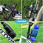 2 Pack Bouteille d'eau de vélo sans vis, Support universel de bouteille d' eau de vélo, 360 Degré Cage de bouteille de vélo rotatif pour vélo, route MTB Cyclisme, Poussette, Walker, Fauteuil roulant (noir)