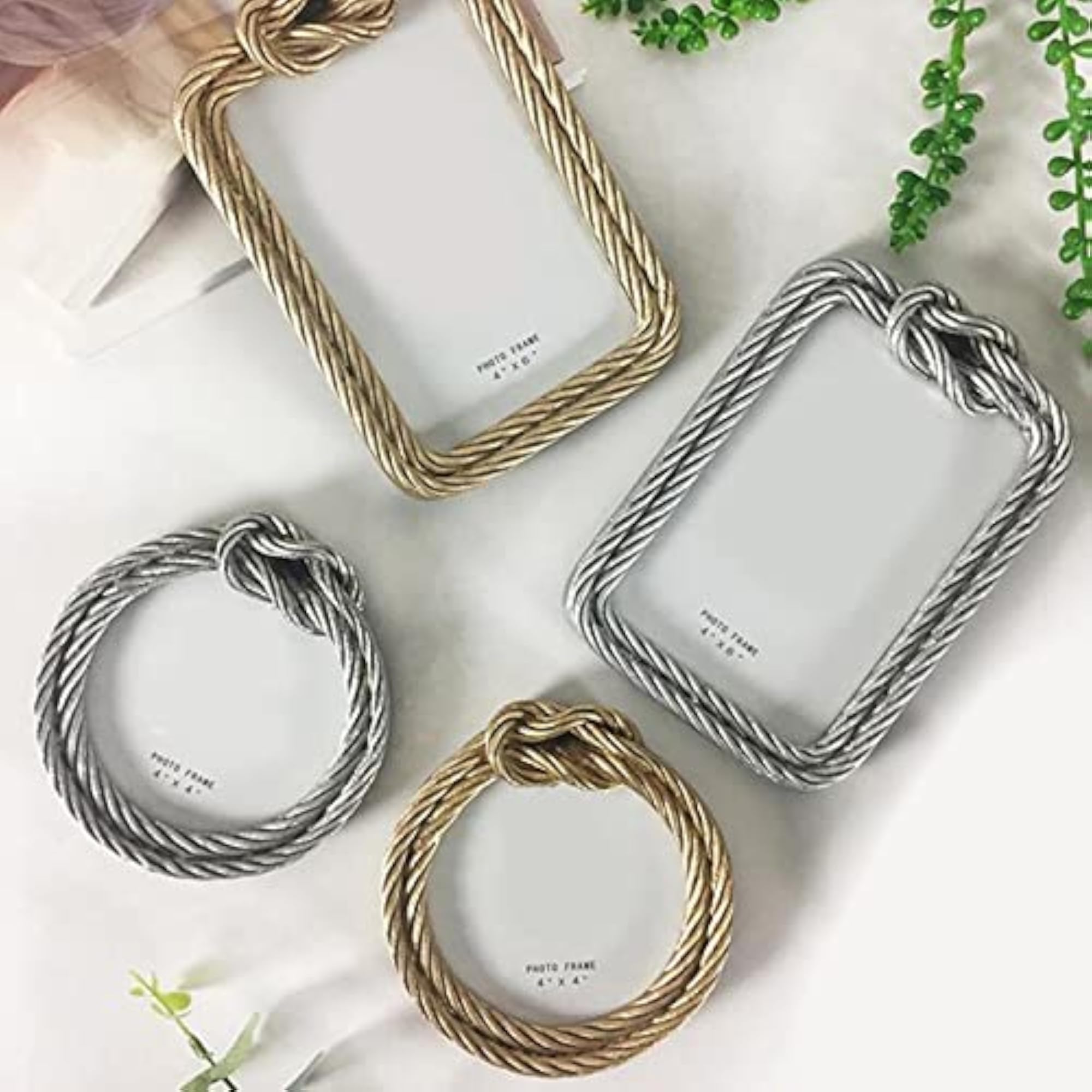 European Rope Photo Frame for Garden Wedding Decor