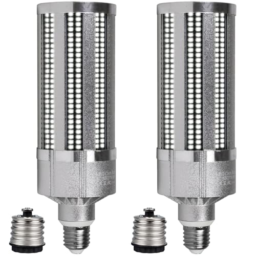 TPMAFF 2-Pack LED Corn Light 80 Watt 9600 Lumen (600 Watt Eqv.) E26/E27 Bulb LED Light Source For Home And Commercial Lighting, 100-277V AC, Non-Dimmable