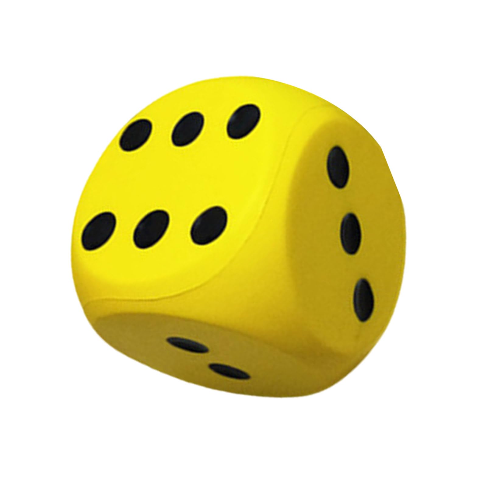 15cm Round Corner Foam Dice, Yellow
