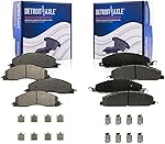 Detroit Axle - Front & Rear Ceramic Brake Pads w/Hardware for Dodge Ram 2500 Ram 3500-4pc Set