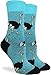 Good Luck Sock Women's Ostriches Crew Socks - Blue, Adult Shoe Size 5-9