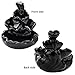 Pistha Ceramic Censer Ceramic Glaze Incense Smoke Cone Burner Backflow Censer Tower Holder for Yoga Room or Home Décor