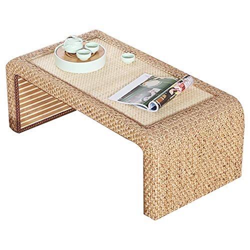 Table basse en paille rectangulaire, la solution gain de place pour balcon - 2