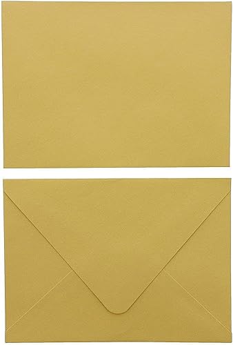 Miniatura 8 de Paquete de 48 tarjetas de invitación en blanco y sobres para notas de agradecimiento, borde de lámina dorada, 4 x 6 pulgadas