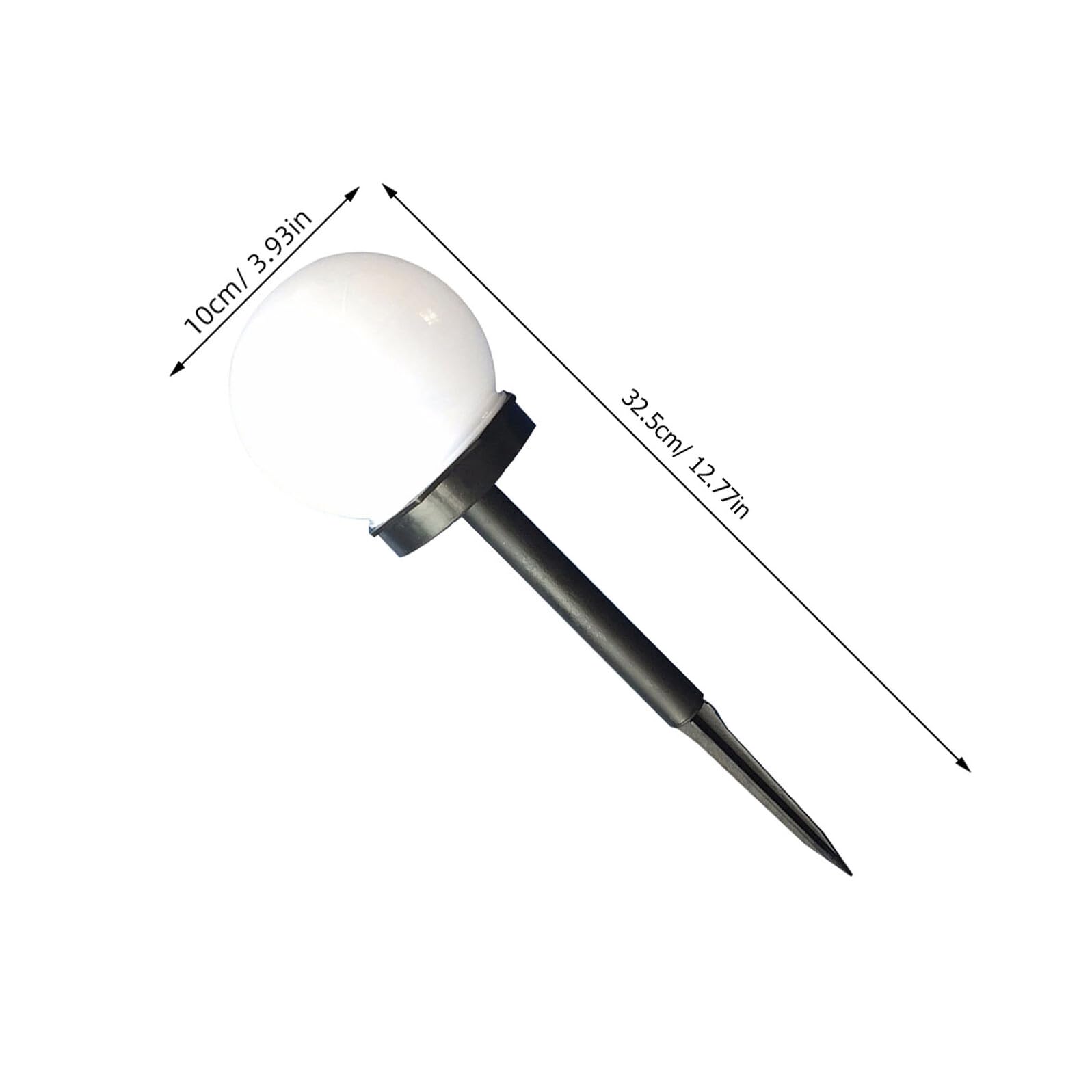 Lampade Solari da Giardino 4 Pezzi Forma Sferica Bianco Impermeabili Accensione Automatica per Vialetti e Patio in Materiale Pp
