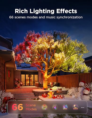 Image of Govee Outdoor Tree Lights 3-Pack Bundle Govee Outdoor Pathway Lights 2 Lite 8 Pack