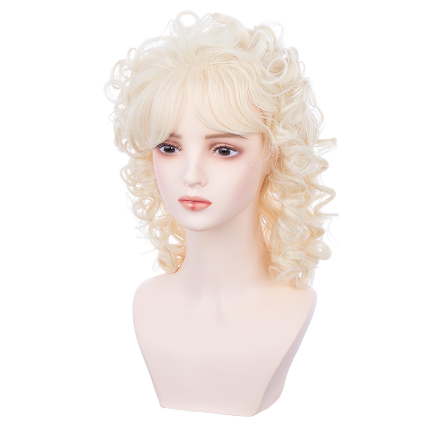 Girls Light Blonde Wig Short Blonde Curly Wavy Wig for Kids