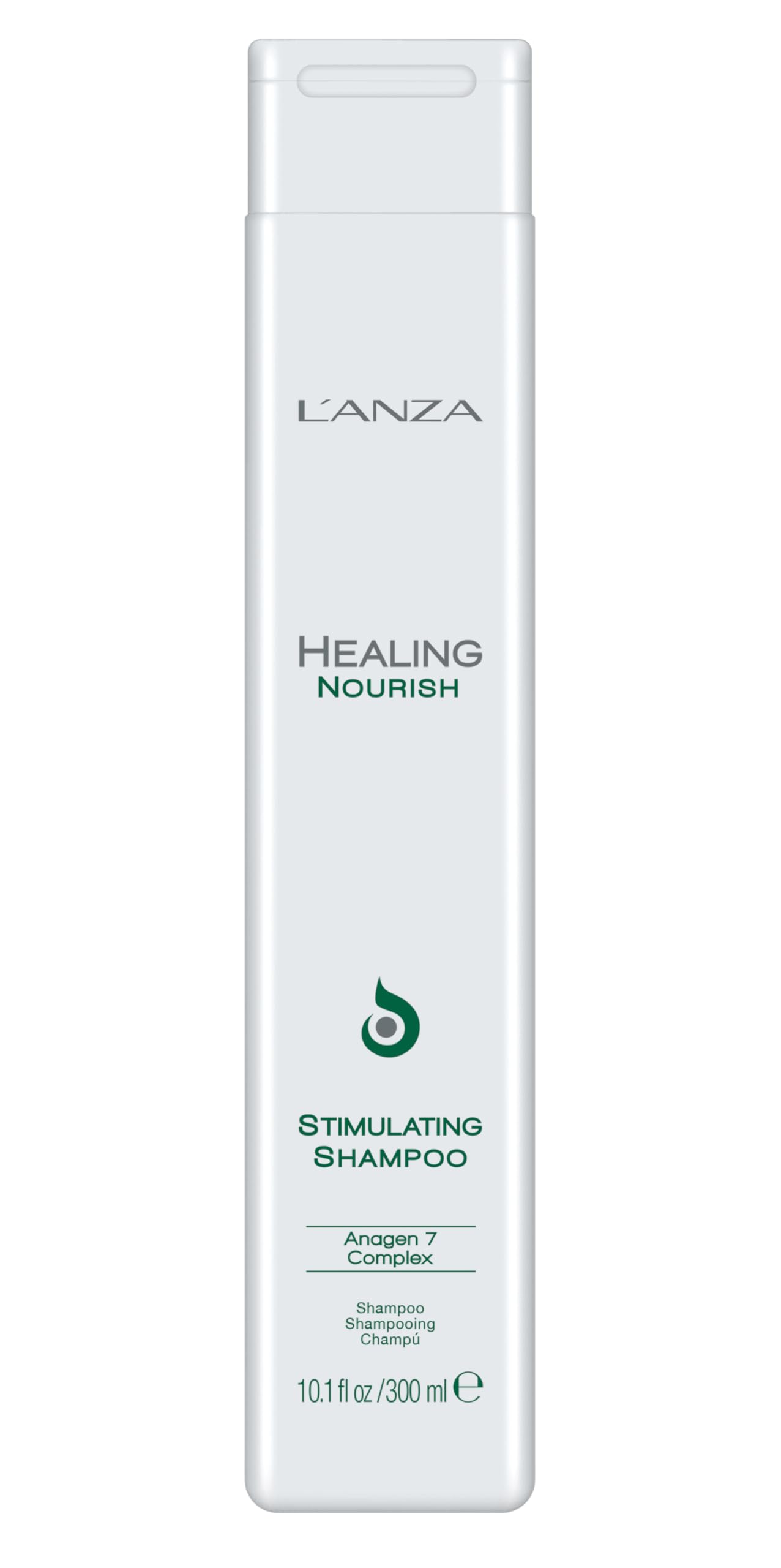 L'ANZA Healing Nourish Stimulating Shampoo, Encourages Healthy Hair Growth While Eliminating Dead Skin Cells, Sebum, Residue & DHT, for a Healthy and Fresh Hair and Scalp (10.1 Fl Oz)