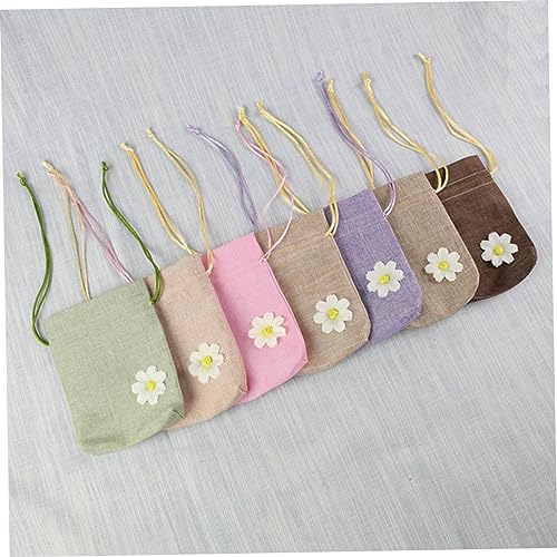 Bolsa pequeña con cordón lino 12 pcs para lavanda miniatura 2