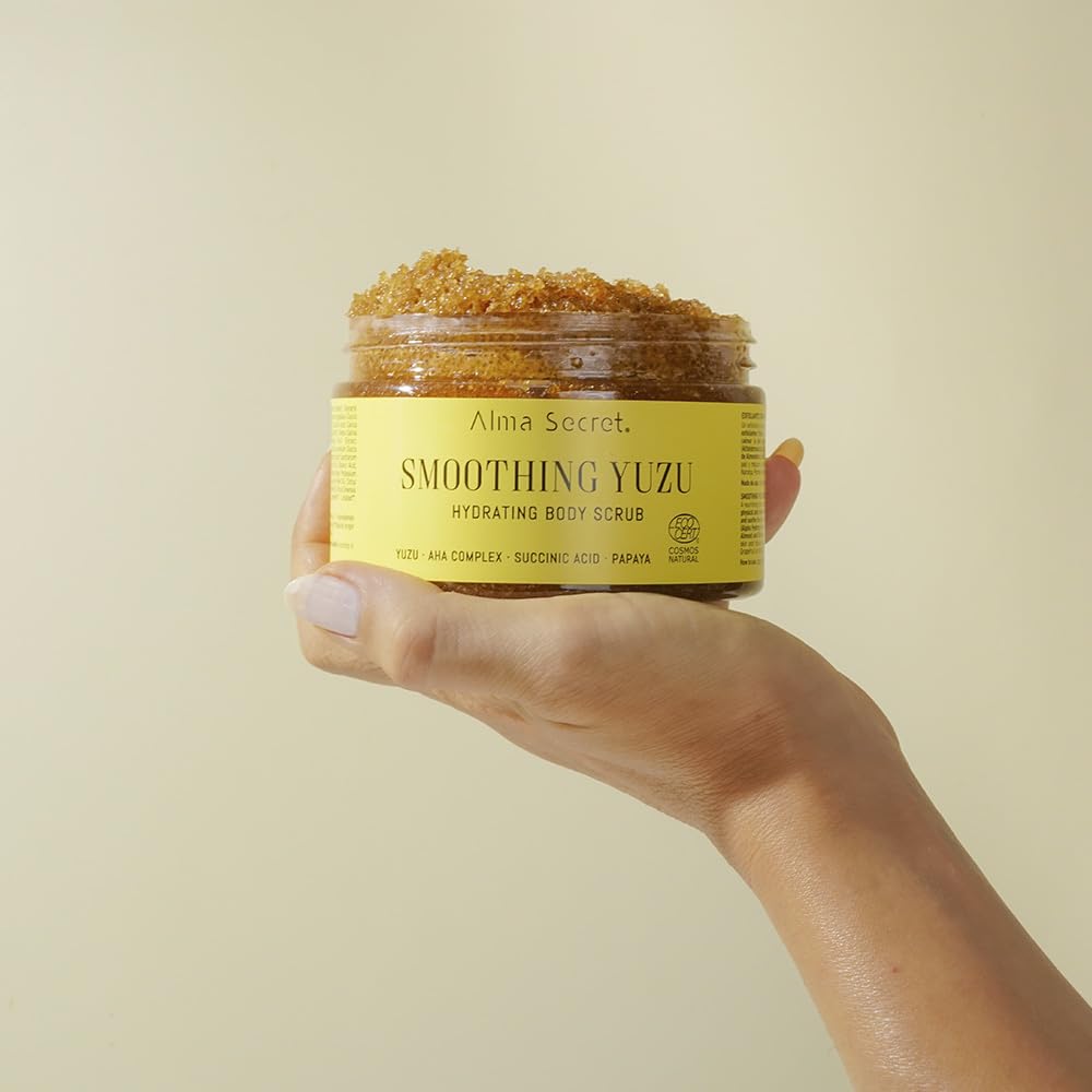 Yuzu Body Scrub with Aha, Body Scrub with Papaya Enzymes and Succinic Acid - Image 4