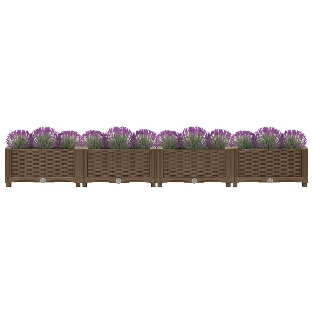Jardinera de polipropileno para balcón, terraza, 160 x 40 x 23 cm