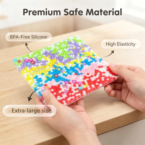 Pixnest Skin Picking Fidget Toys, Picking Pad, Picking Fidget Pads, DIY Bracelet Stocking Stuffers, Skin Picking Pad for ADHD, Relax Gift for Xmas Halloween Birthday Party (14CM / 5“) - Image 3